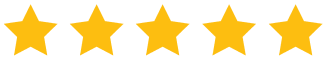 Row of five bright yellow stars arranged horizontally