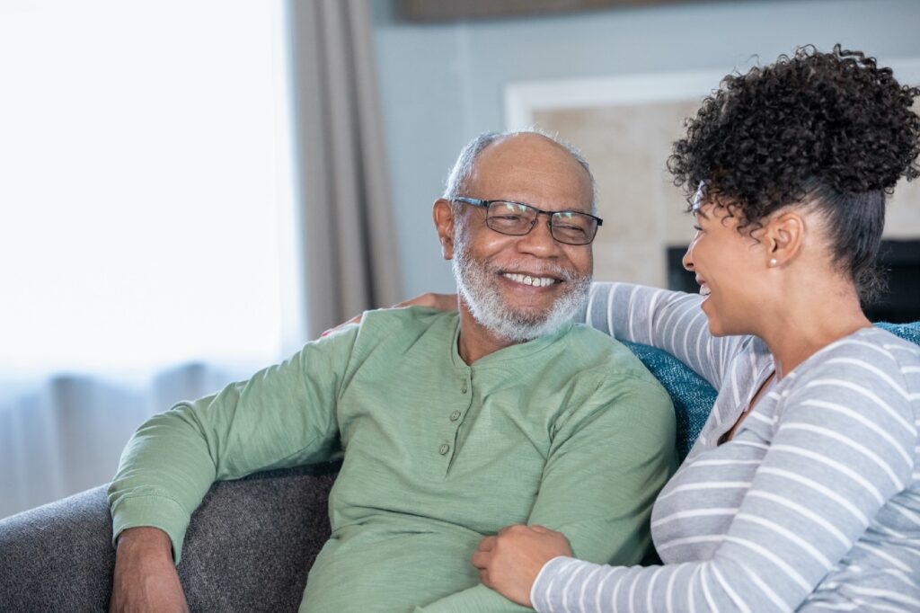 vein disease adult daughter visits senior father